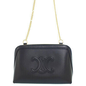 Celine Cuir Triomphe Chain Clutch